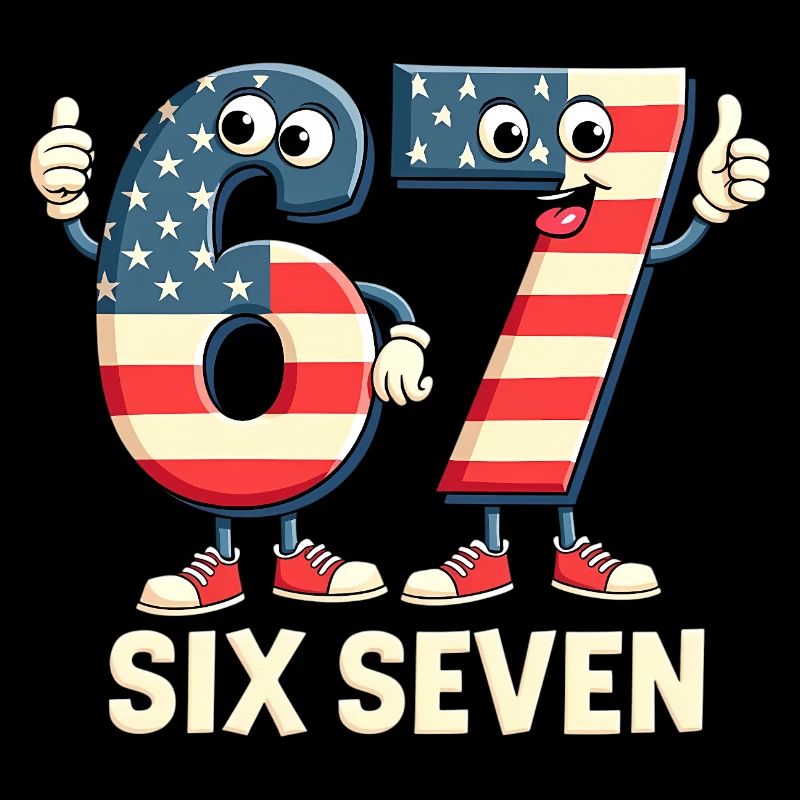 US Flag 67 Memes Six Seven