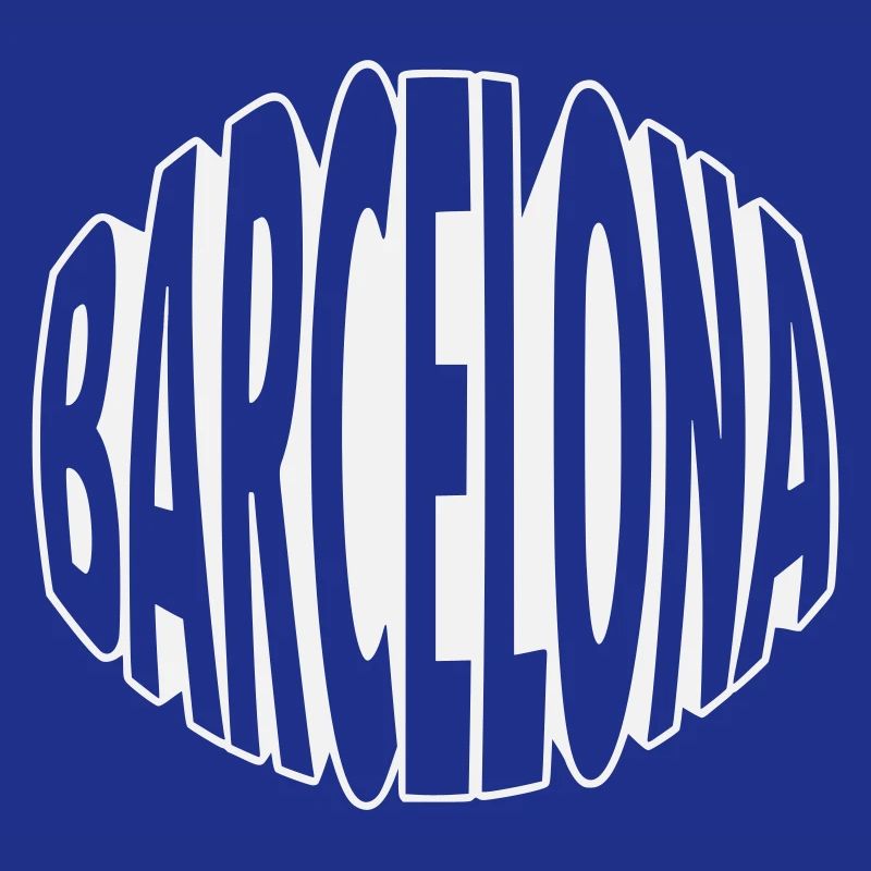 Lettrage ovale de Barcelone