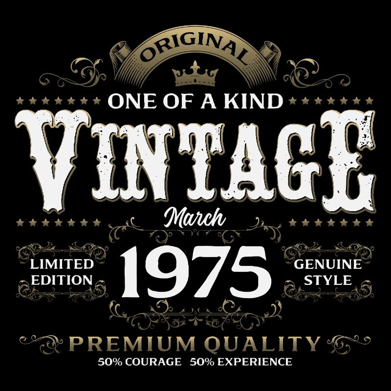 51. Geburtstag Geschenk Mann Vintage März 1975