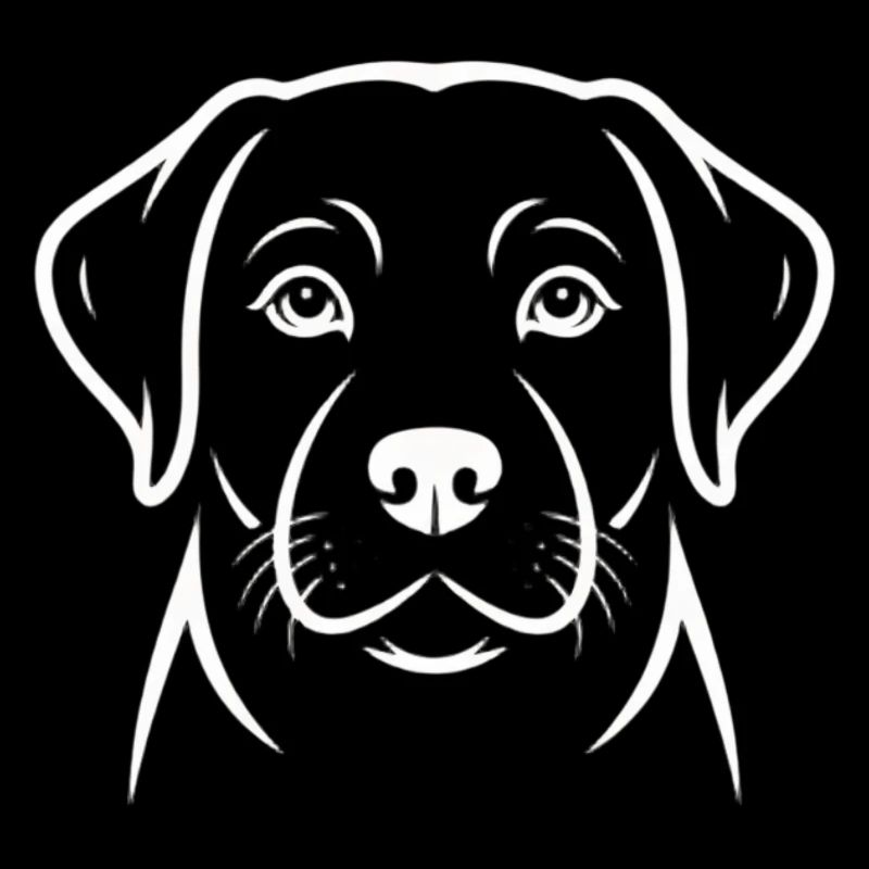 Chiens labradors en art de traits