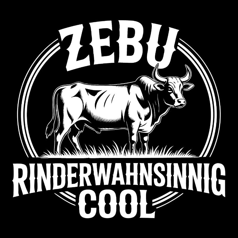 Zebu Rinderwahnsinnig Cool Badge