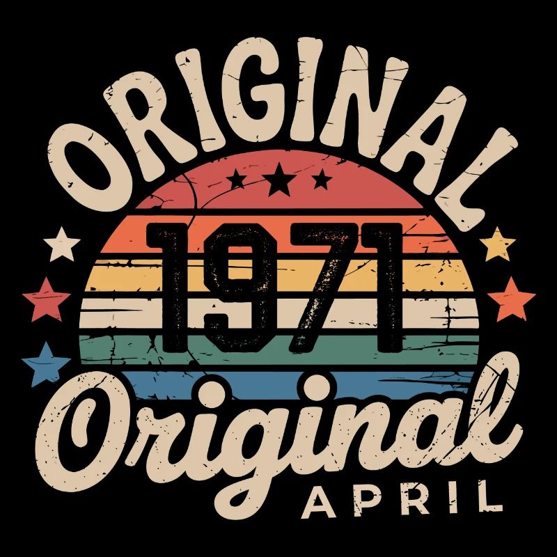 April 1971 Vintage Retro April Birthday Gift