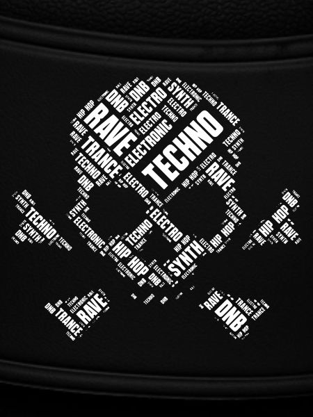 Techno Skull Wordcloud
