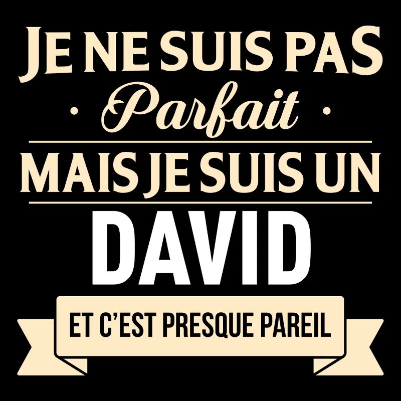 Je Ne Suis Pas Parfait Mais Je Suis Un David Et...