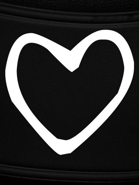 White drawn heart
