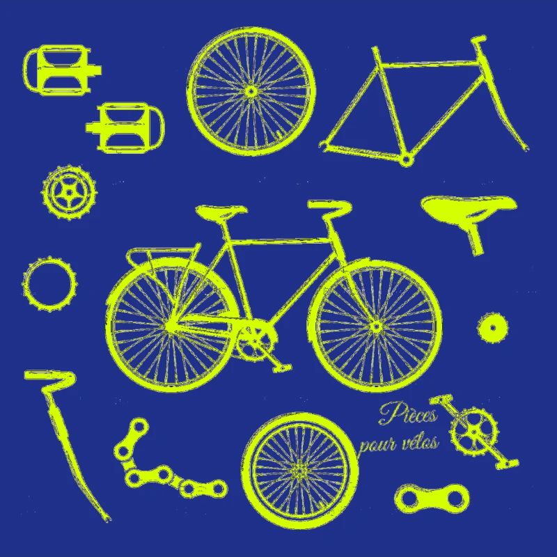 Fahrradteile Illustration