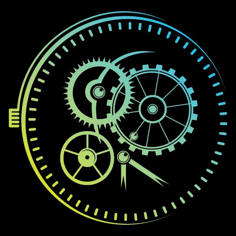 Masterpiece Watches Clock Mechanics Colors icon Logo