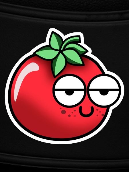 Tomate mit Gesicht