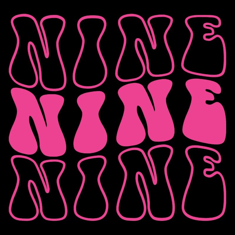 Neuf 9e anniversaire pour les filles de 9 ans