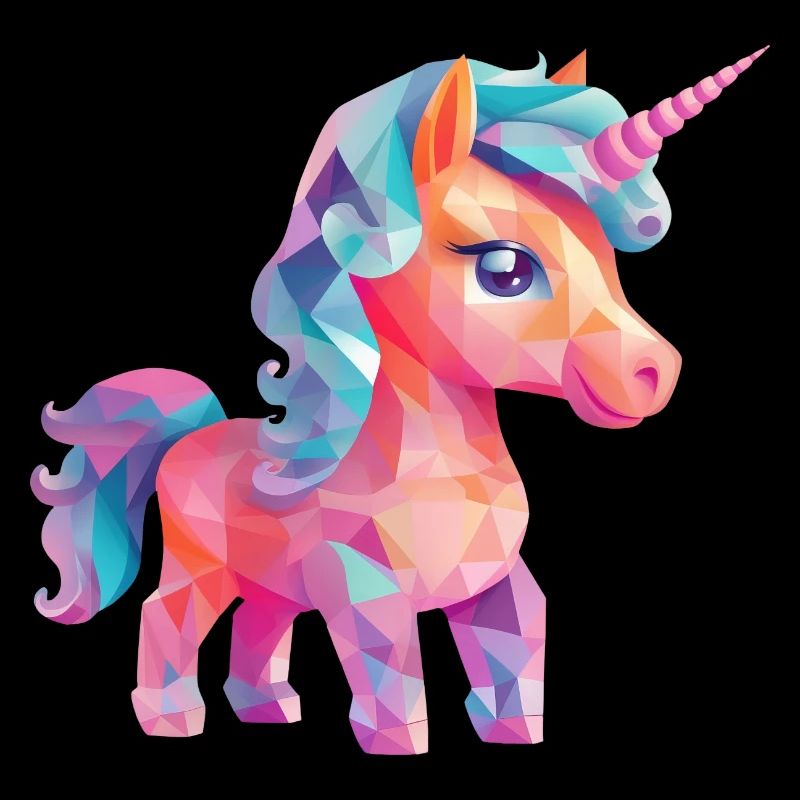 Unicorn Modern Polygon Design
