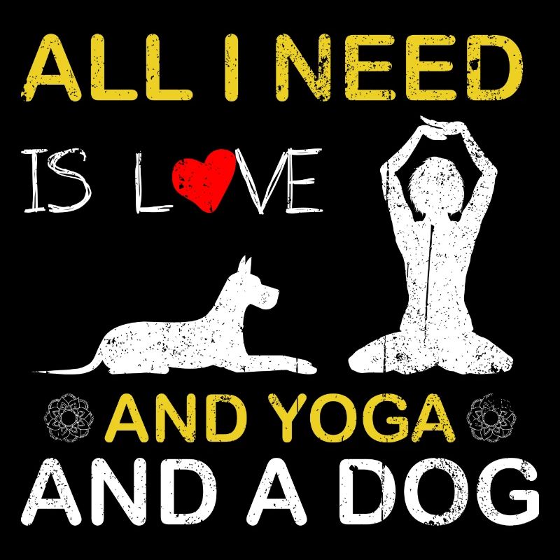 Ich liebe Yoga und ein Hunde-Tee