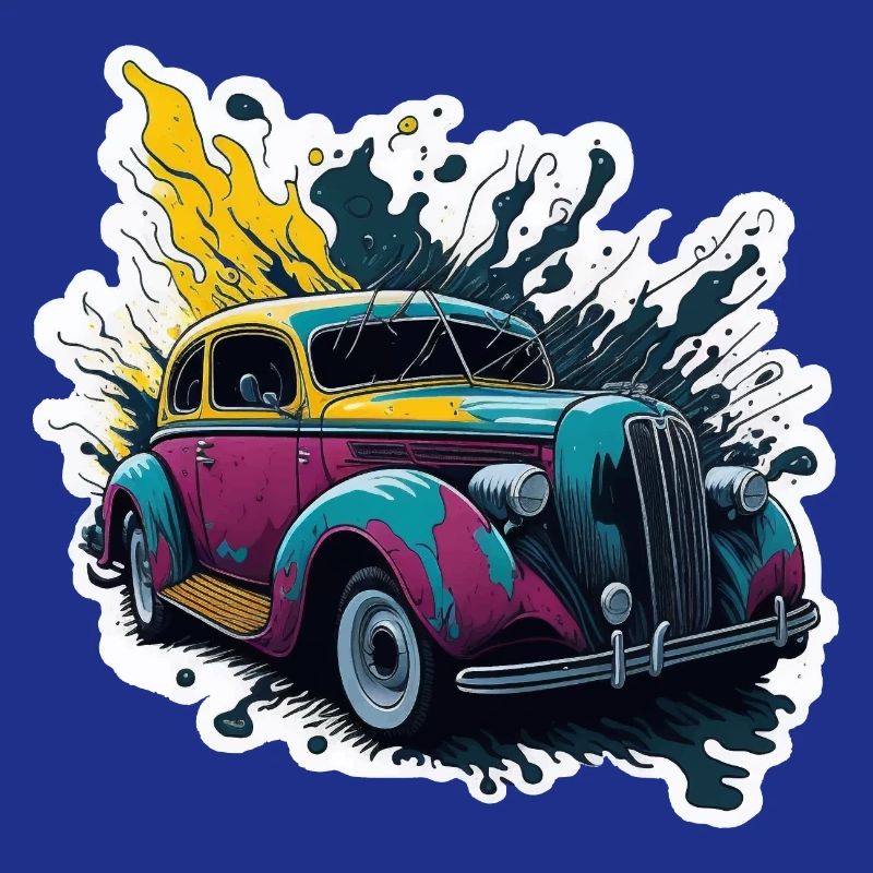 Farbiger Oldtimer Spritzer