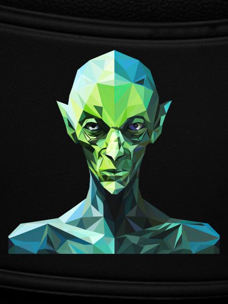 Polygon-style alien