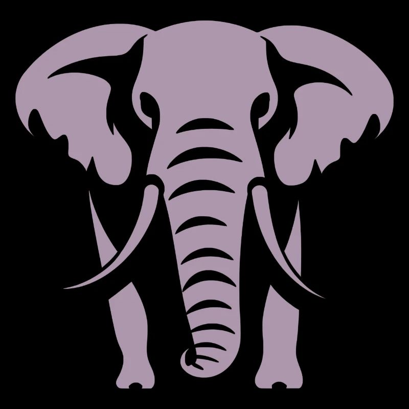 Elephant Silhouette White Logo