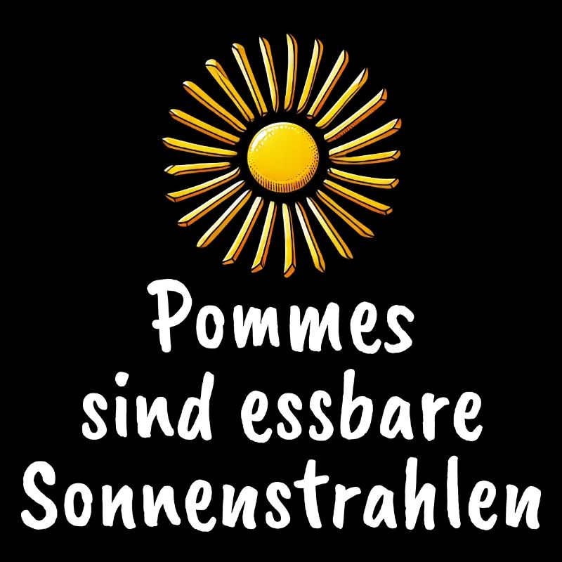 Pommes Essbare Sonnenstrahlen Lustiger Spruch