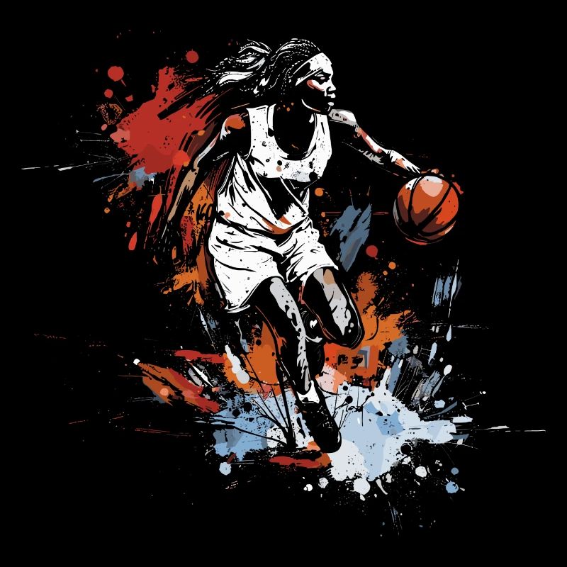Graffiti d’une joueuse de basket-ball