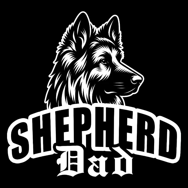 "Shepherd Dad" - with dog head