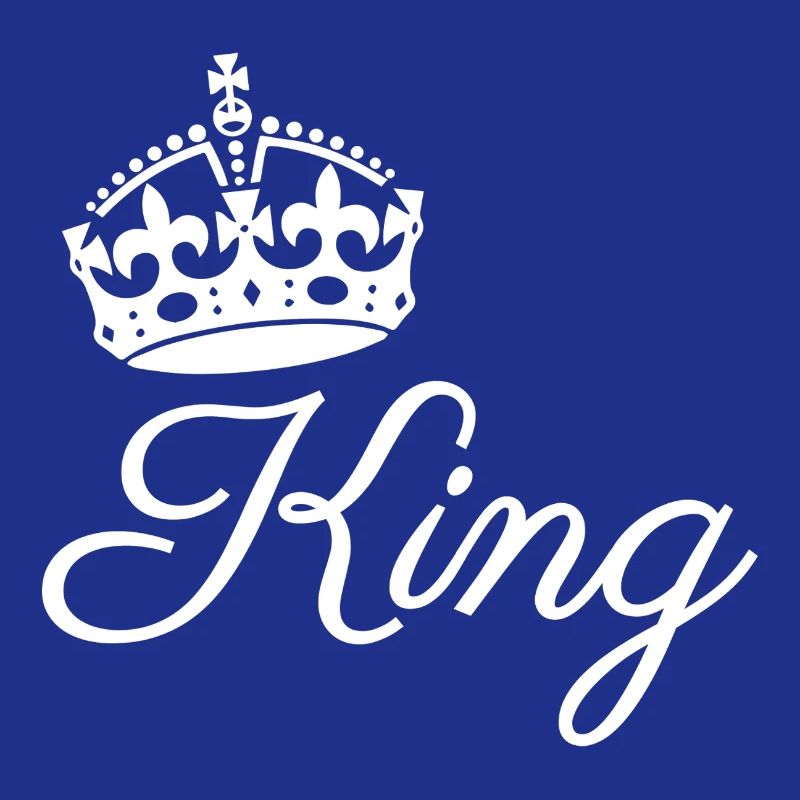 Royal Crown with King Text Design