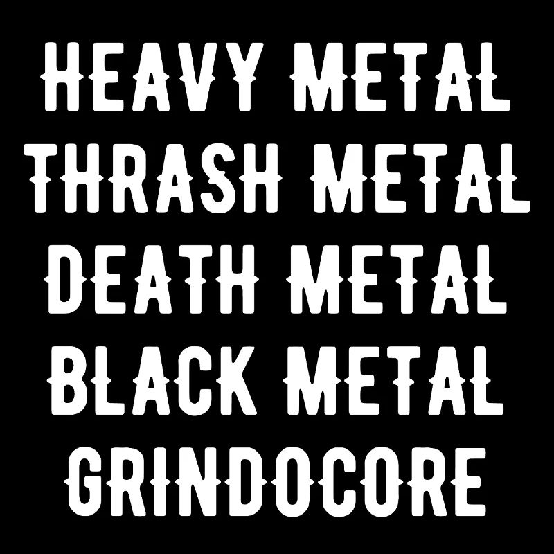 Heavy, Death, Thrash Metal Grindcore Typography