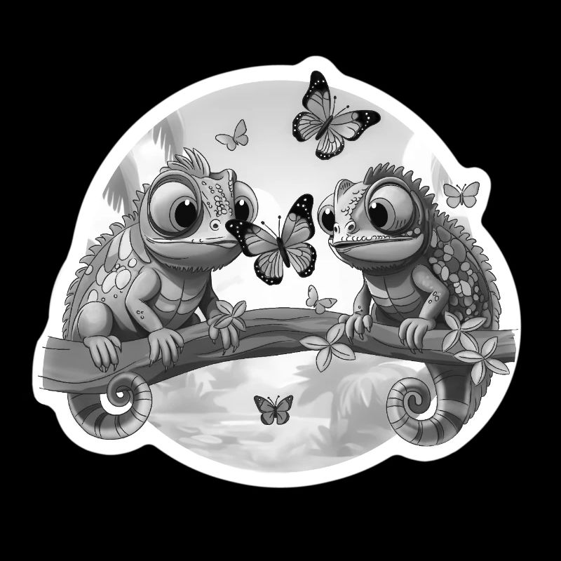 Nipples with Humorous Butterflies