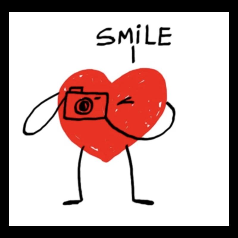 Heart with Camera Cartoon
