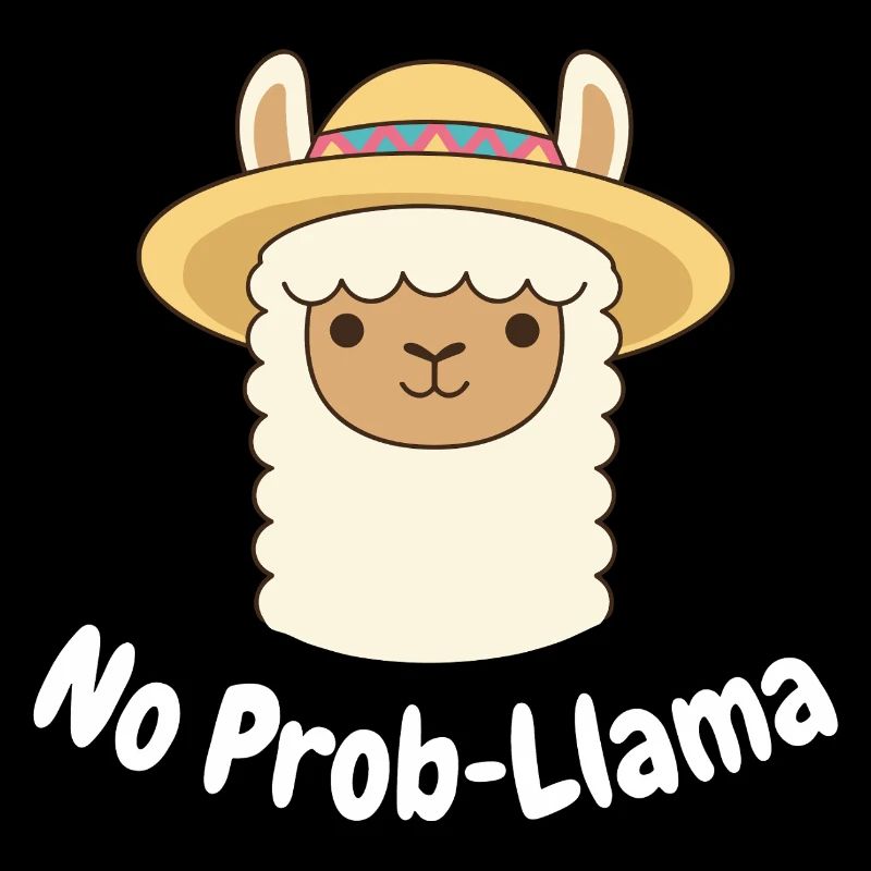 No Prob Lama Llama Cartoon