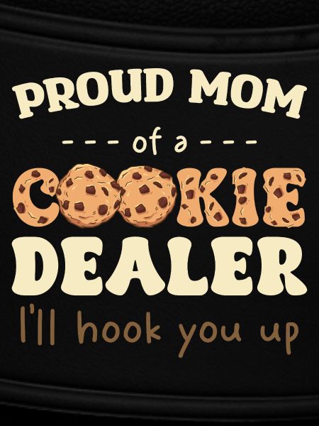 Stolze Mama eines Cookie-Verkäufers