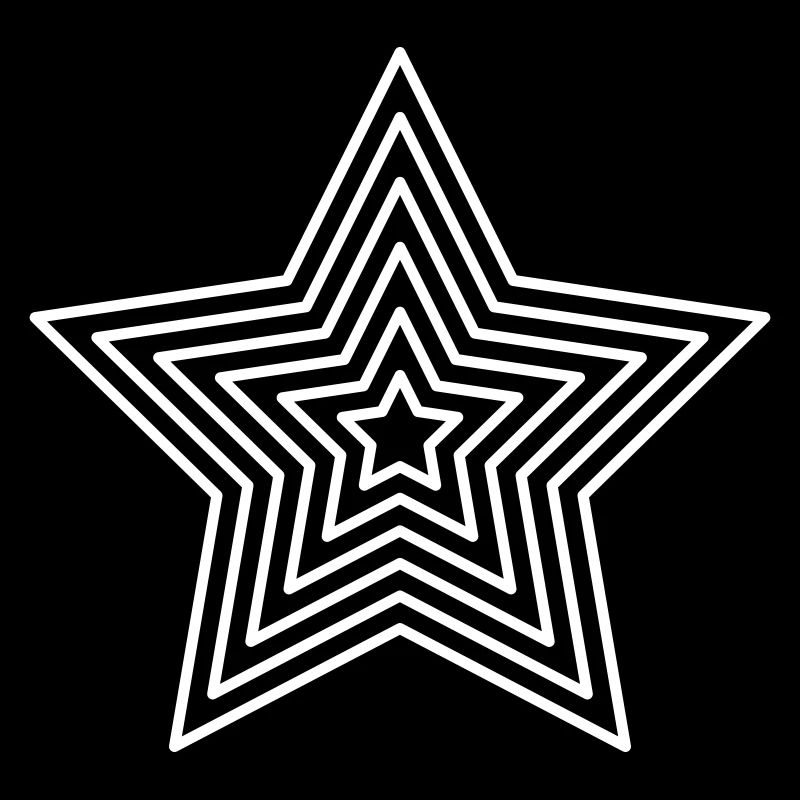 Line Star Geometric Print