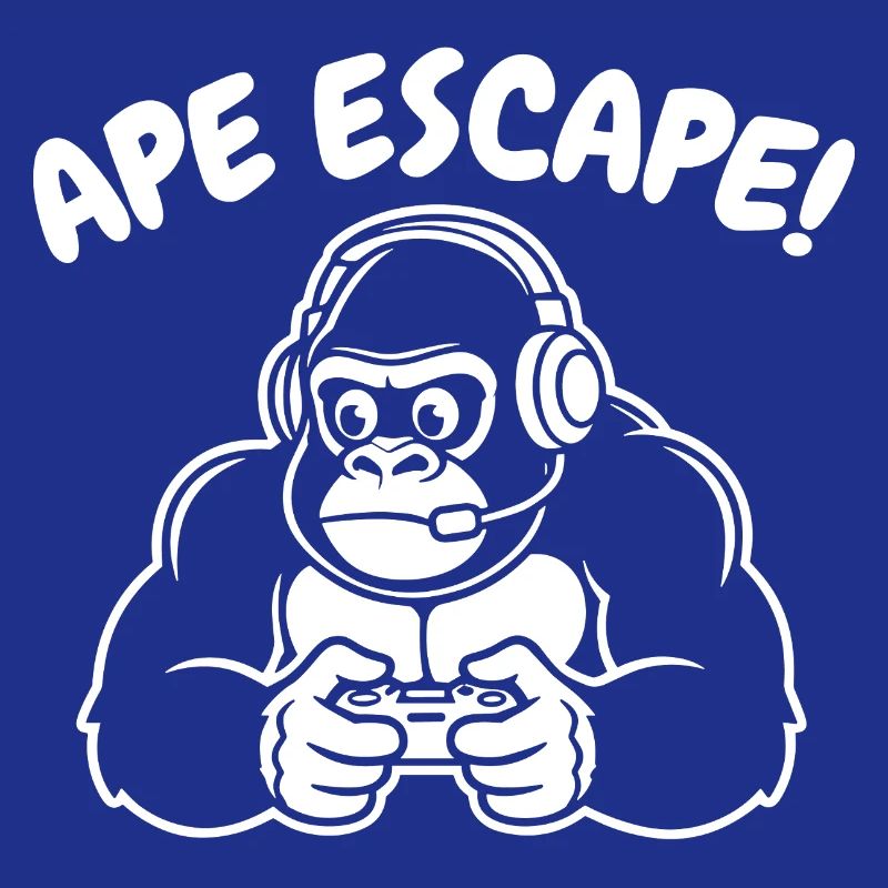 Monkey Gamer with Headset Controller