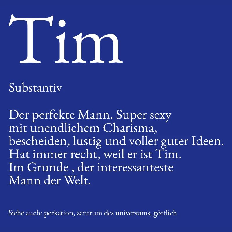 Explication du dictionnaire Tim Prénom Tim