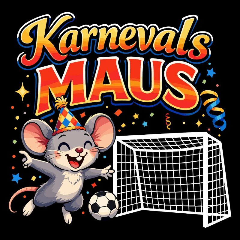Karnevalsmaus Fußball Kostüm Geschenk Süß Niedlich