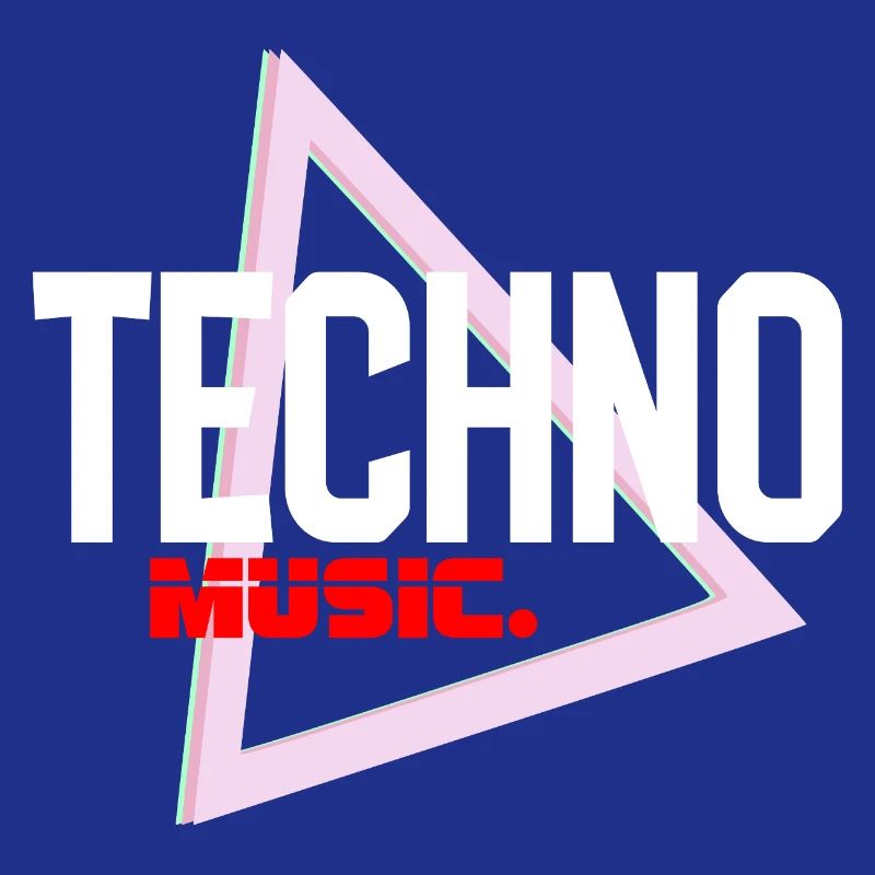 Techno Neon Triangle Pulse