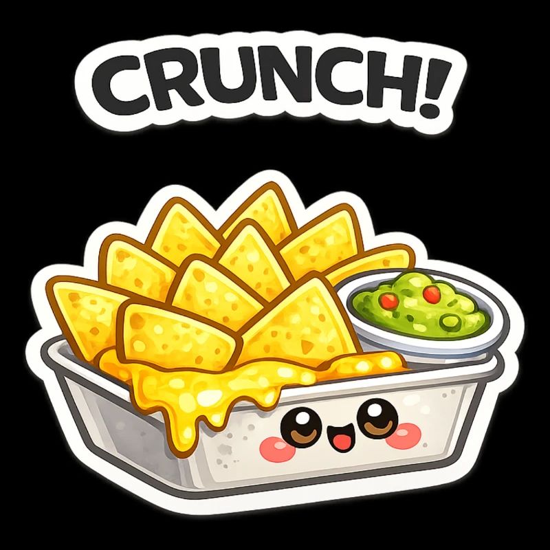 Dessin animé Cheese Nachos Kawaii