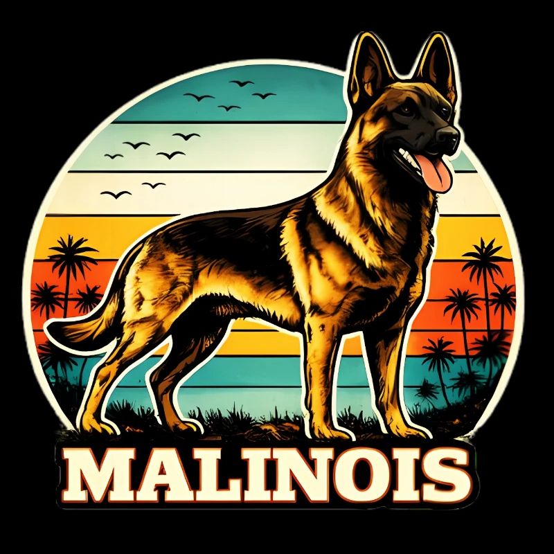 Belgian Shepherd Malinois Retro