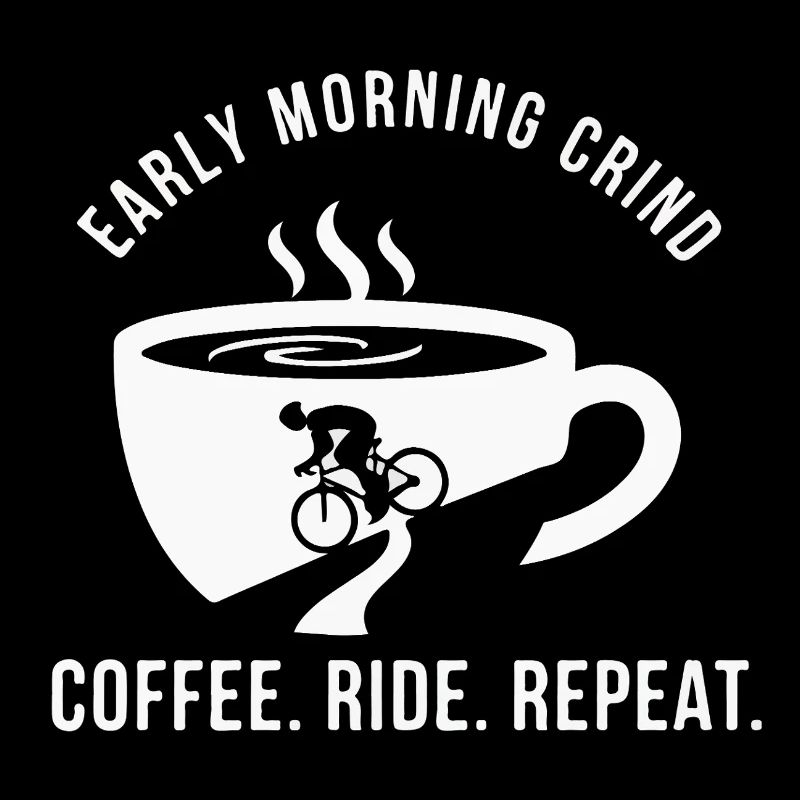 Tee de cyclisme à grind tôt le matin