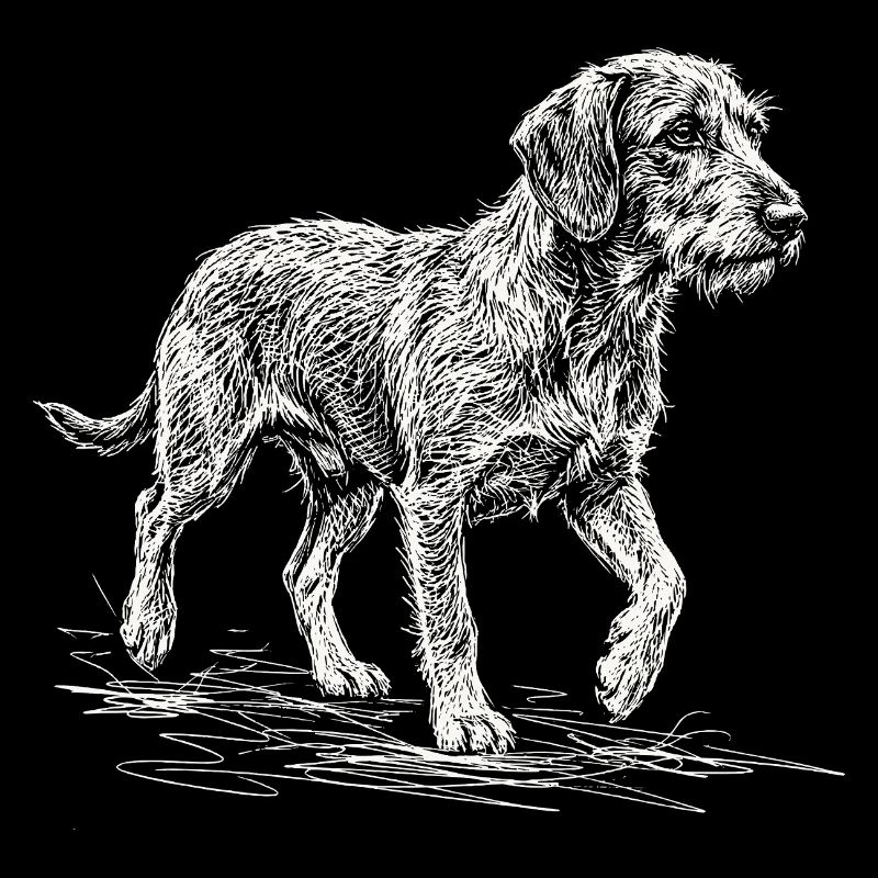 Dackel Sketch – Minimalistisches Hund Design