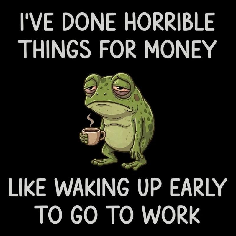  I've Done Horrible Things for Money Frog Funny