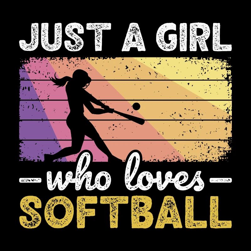 Einfach ein Mädchen, das Softballspieler-Teenager-Mädchen liebt