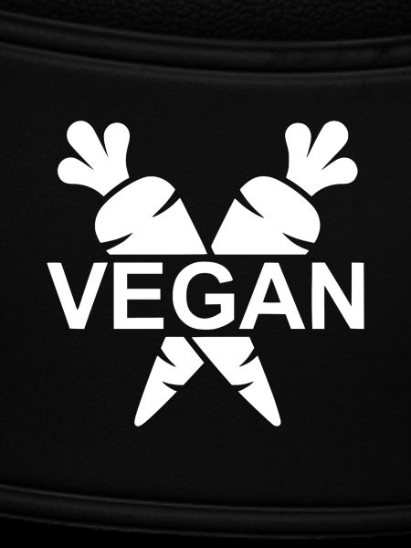 Vegan Emblem mit Karotten 