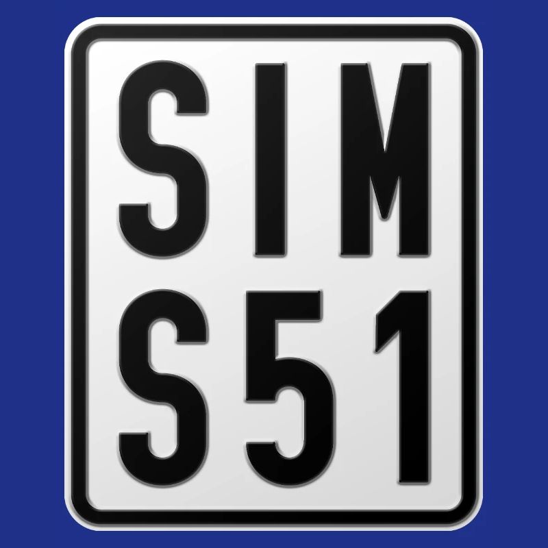 Plaque d’immatriculation du Simson S51 Mobylette