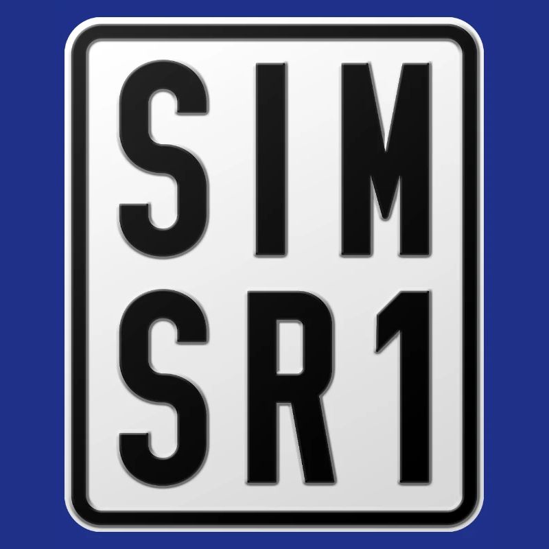 Plaque d’immatriculation du cyclomoteur Simson SR1