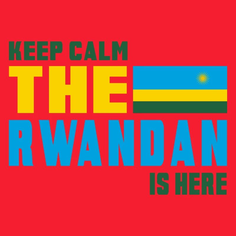 Design drapeau Rwanda Keep Calm