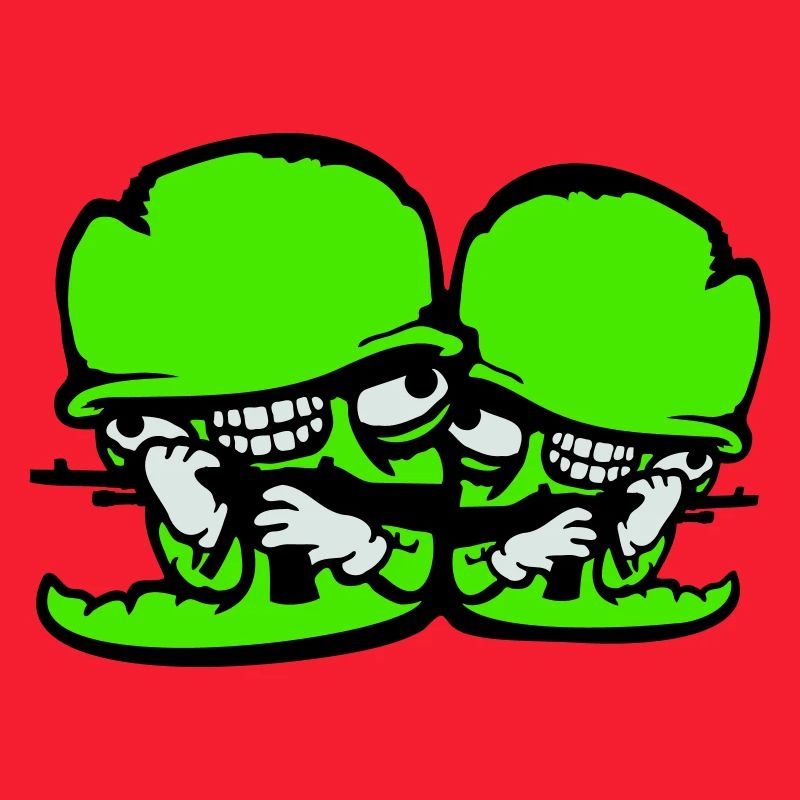 Worm Soldier Duo Crazy Helmets Weapons Team Madness