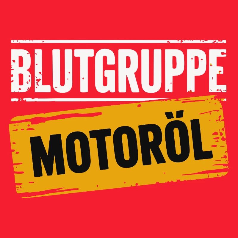Blutgruppe Motoröl Schrauber Design