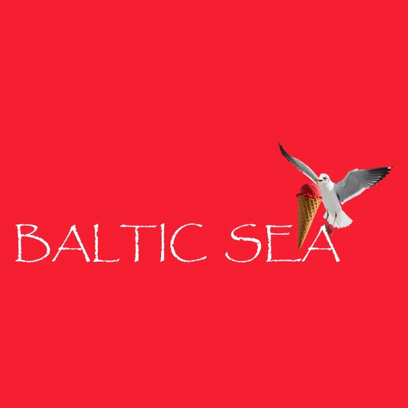 Ostsee Möwe die Eis klaut