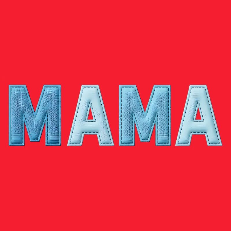 Tendance en patchwork en lettres en denim MAMA