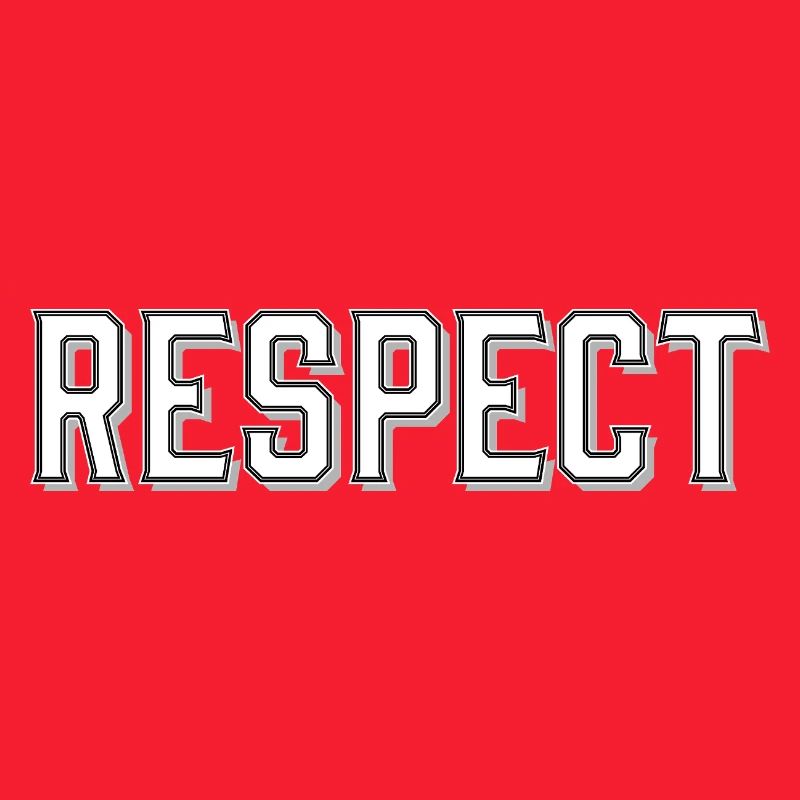 Respekt lettering with 3D effect