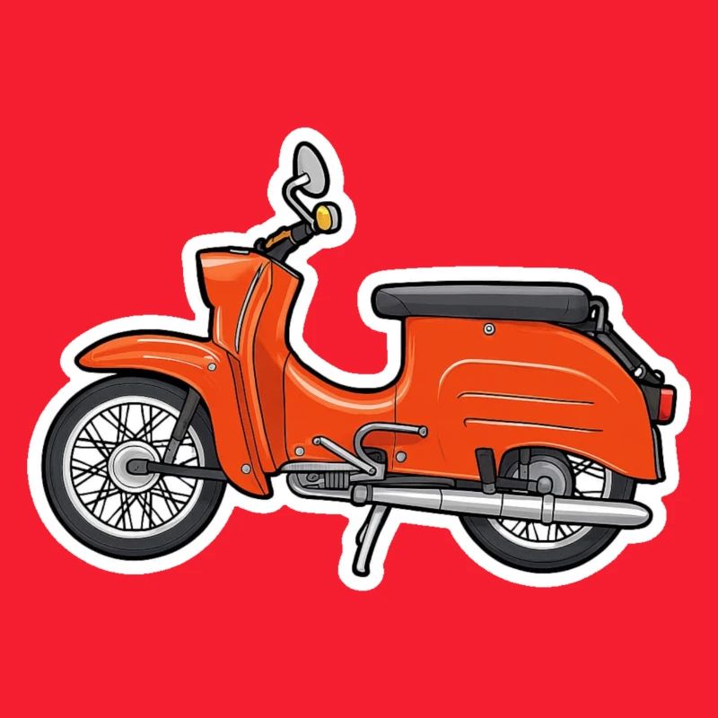 Retro Orange Simson Schwalbe Design