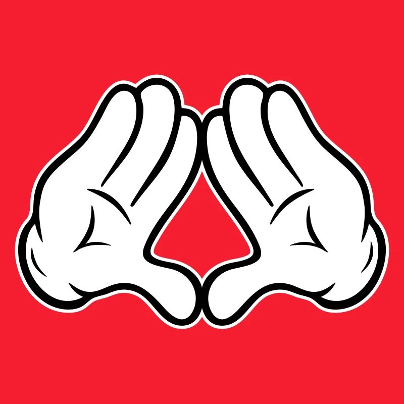 Hands Diamond Pyramid Triangle Rhombus Comic Style