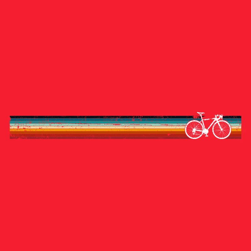 Rainbow Stripe Bicycle Silhouette